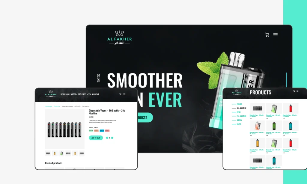 Интернет-магазин по продаже vape для Al Fakher